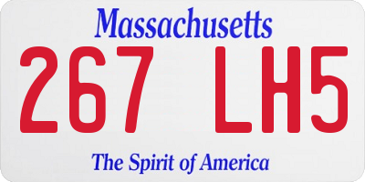 MA license plate 267LH5