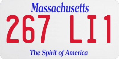 MA license plate 267LI1