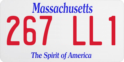 MA license plate 267LL1