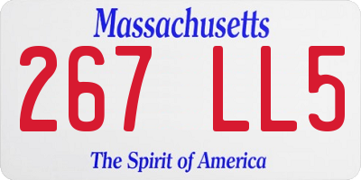 MA license plate 267LL5