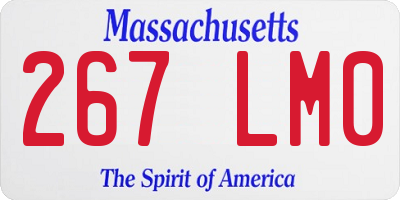 MA license plate 267LM0