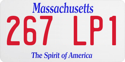 MA license plate 267LP1