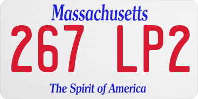 MA license plate 267LP2