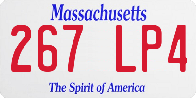 MA license plate 267LP4