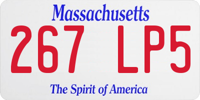 MA license plate 267LP5