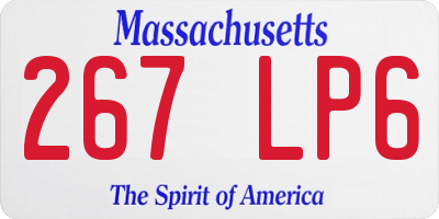 MA license plate 267LP6