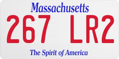 MA license plate 267LR2