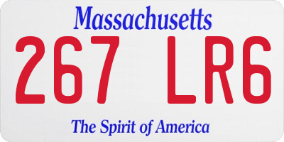 MA license plate 267LR6