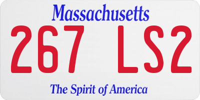 MA license plate 267LS2