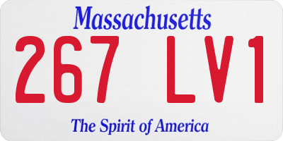 MA license plate 267LV1