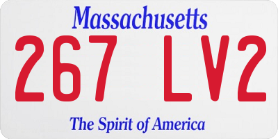 MA license plate 267LV2