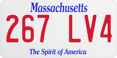 MA license plate 267LV4