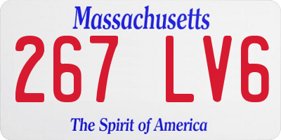 MA license plate 267LV6