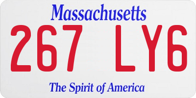 MA license plate 267LY6