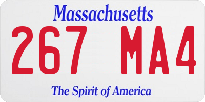 MA license plate 267MA4