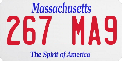 MA license plate 267MA9