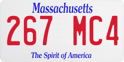 MA license plate 267MC4