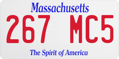 MA license plate 267MC5
