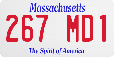 MA license plate 267MD1