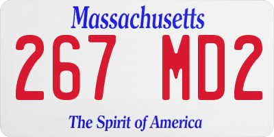 MA license plate 267MD2