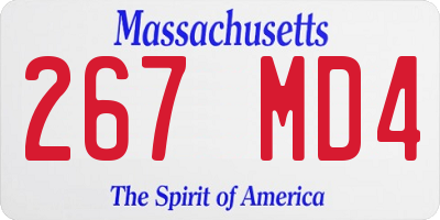 MA license plate 267MD4
