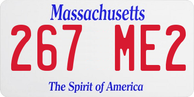 MA license plate 267ME2
