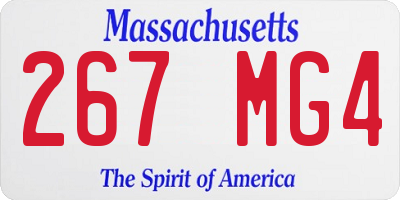 MA license plate 267MG4