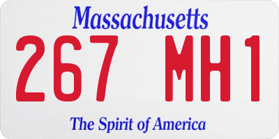 MA license plate 267MH1