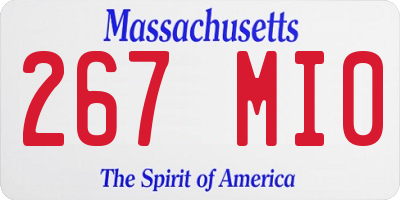 MA license plate 267MI0