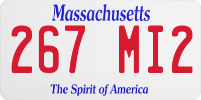 MA license plate 267MI2