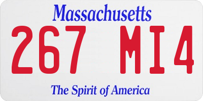 MA license plate 267MI4