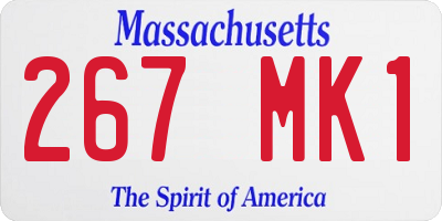 MA license plate 267MK1