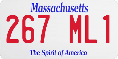 MA license plate 267ML1