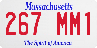MA license plate 267MM1