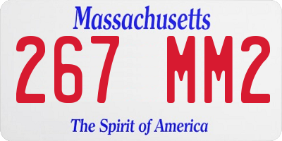 MA license plate 267MM2