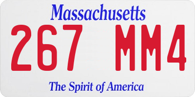 MA license plate 267MM4
