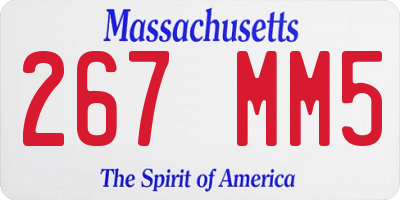 MA license plate 267MM5