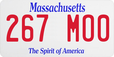 MA license plate 267MO0