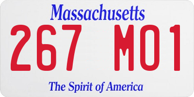 MA license plate 267MO1