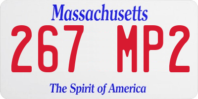 MA license plate 267MP2