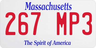 MA license plate 267MP3