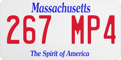 MA license plate 267MP4