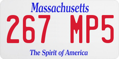MA license plate 267MP5