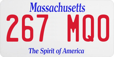 MA license plate 267MQ0