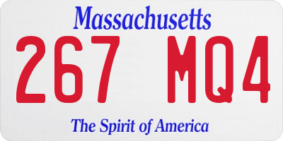 MA license plate 267MQ4