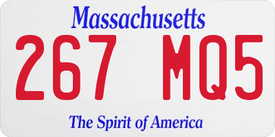 MA license plate 267MQ5
