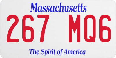 MA license plate 267MQ6