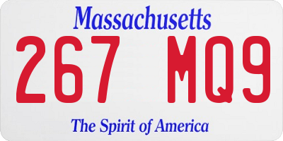 MA license plate 267MQ9