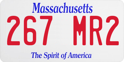 MA license plate 267MR2