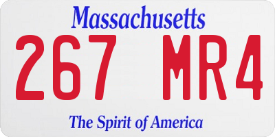 MA license plate 267MR4